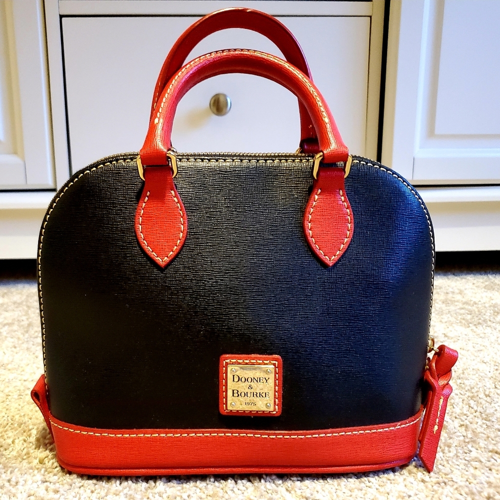 Doony & Burke Bitsy Bag - Black with Red Trim
